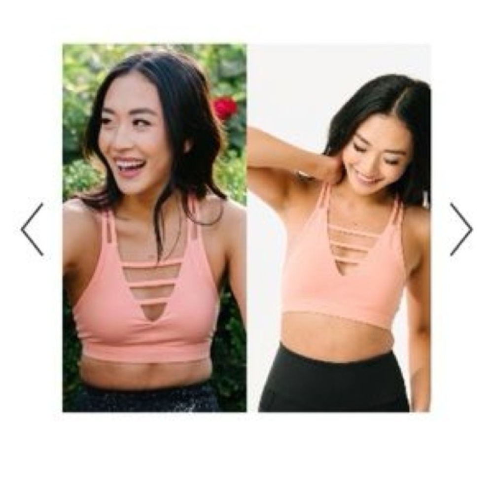 Zyia Active Orange Grid Sports Yoga Bra Size XL